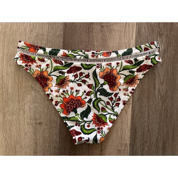 CupShe Orange Floral bathing suit bottoms size small - Picture 3 of 3